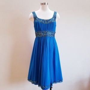 💥CLOSING SALE💥Gorgeous Teal Blue Beaded Dress